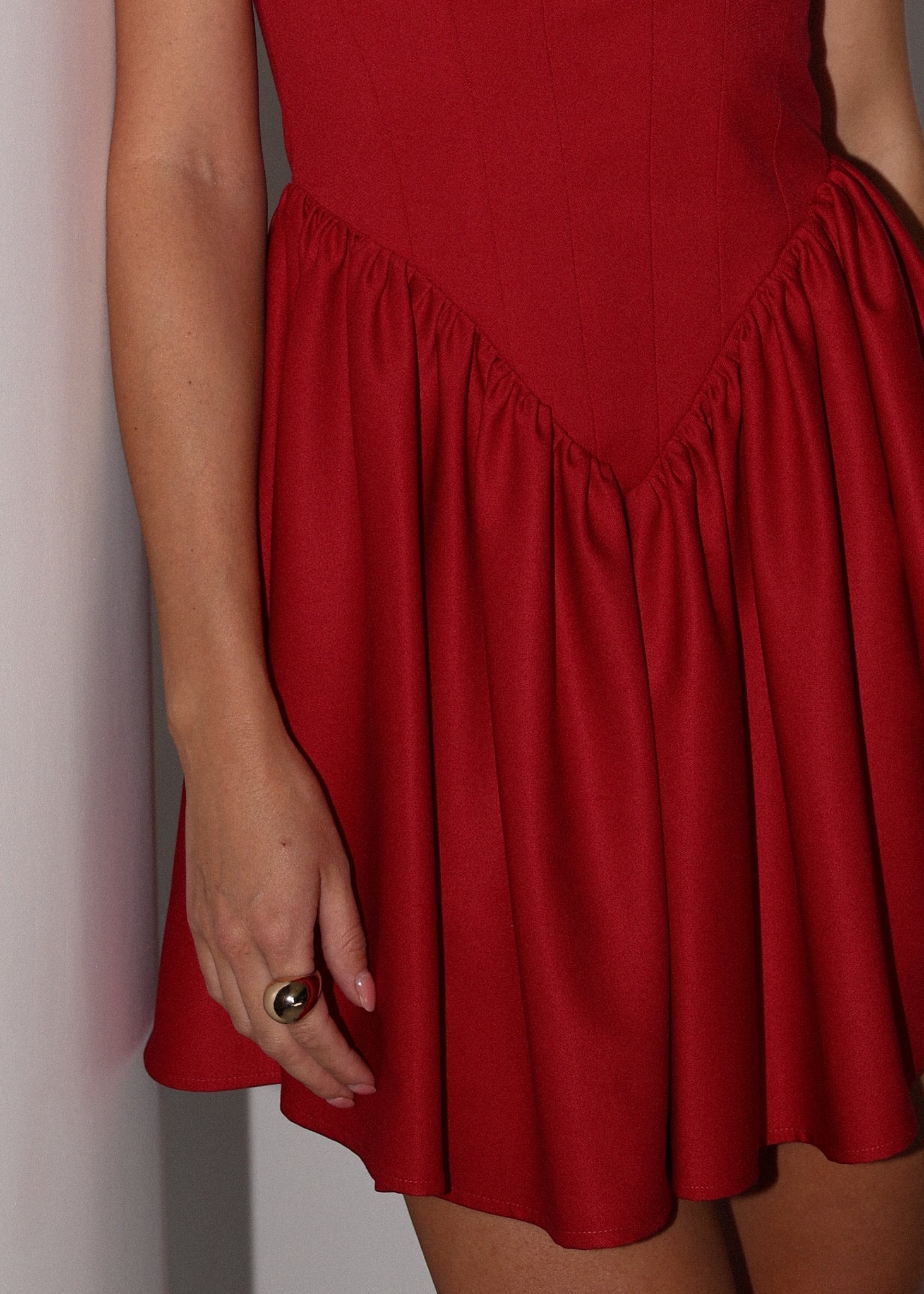 Aurora dress in red