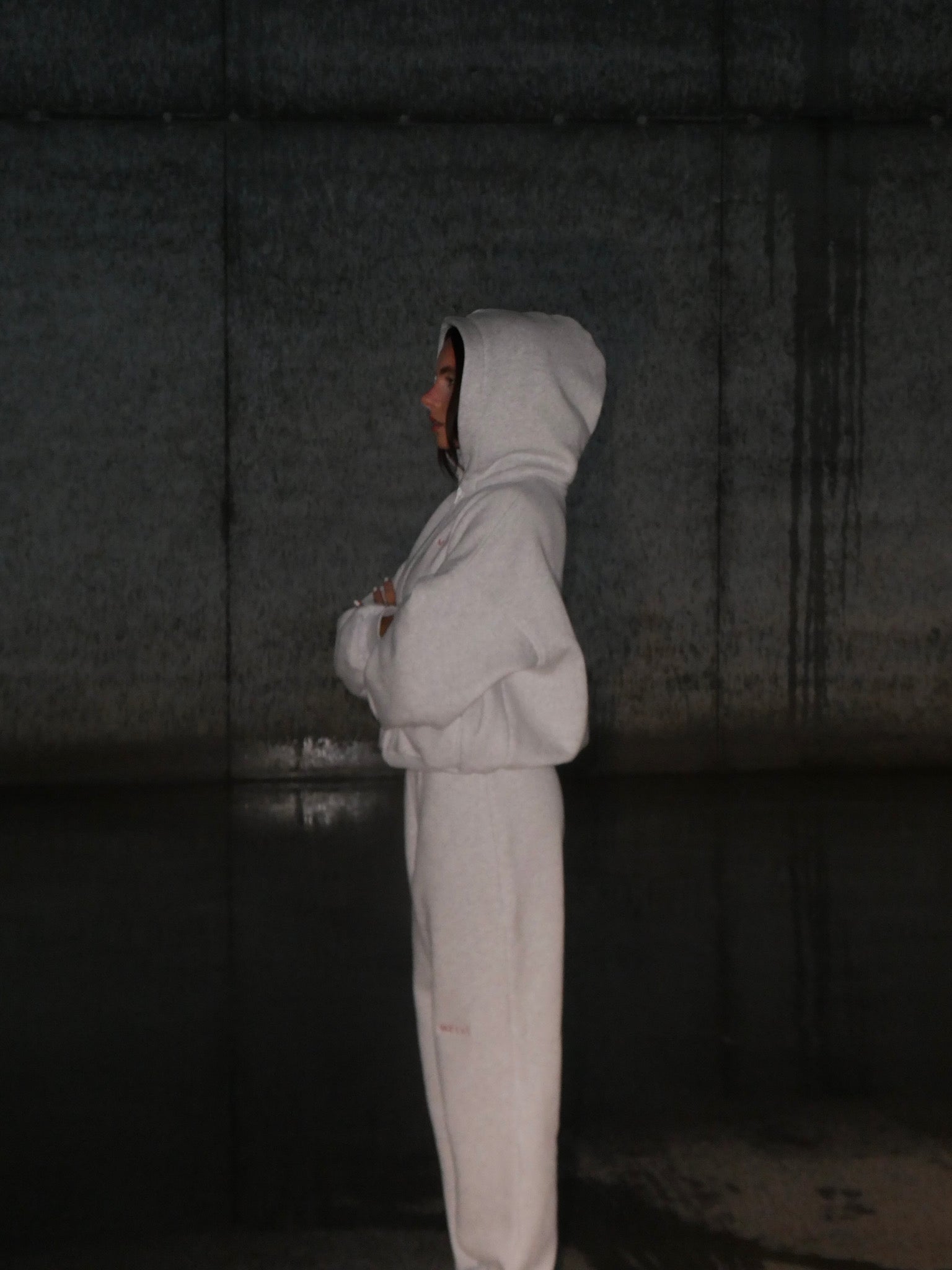 Balance relaxed zip in cloud grey