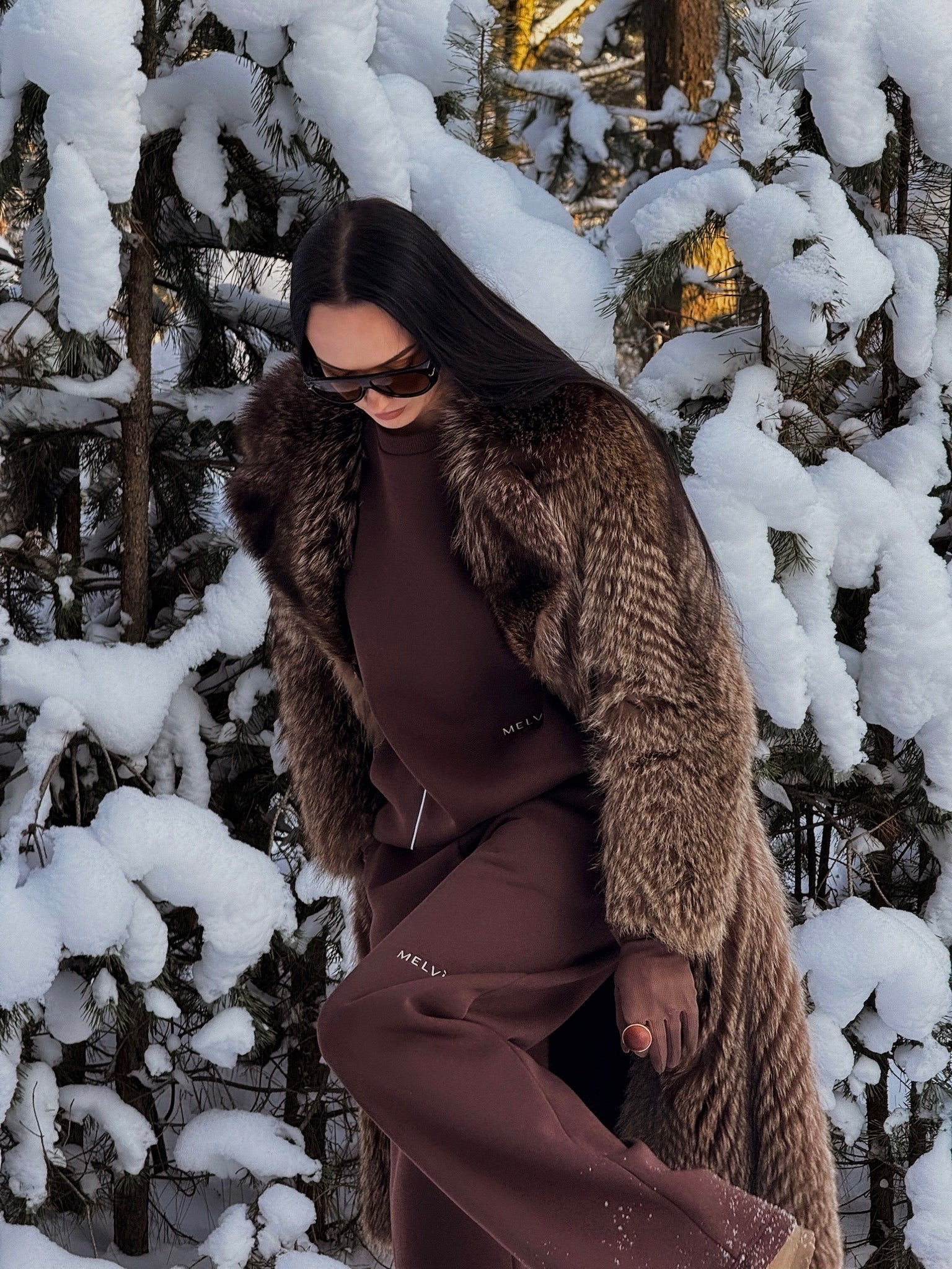 Balance wave pullover in dark roast