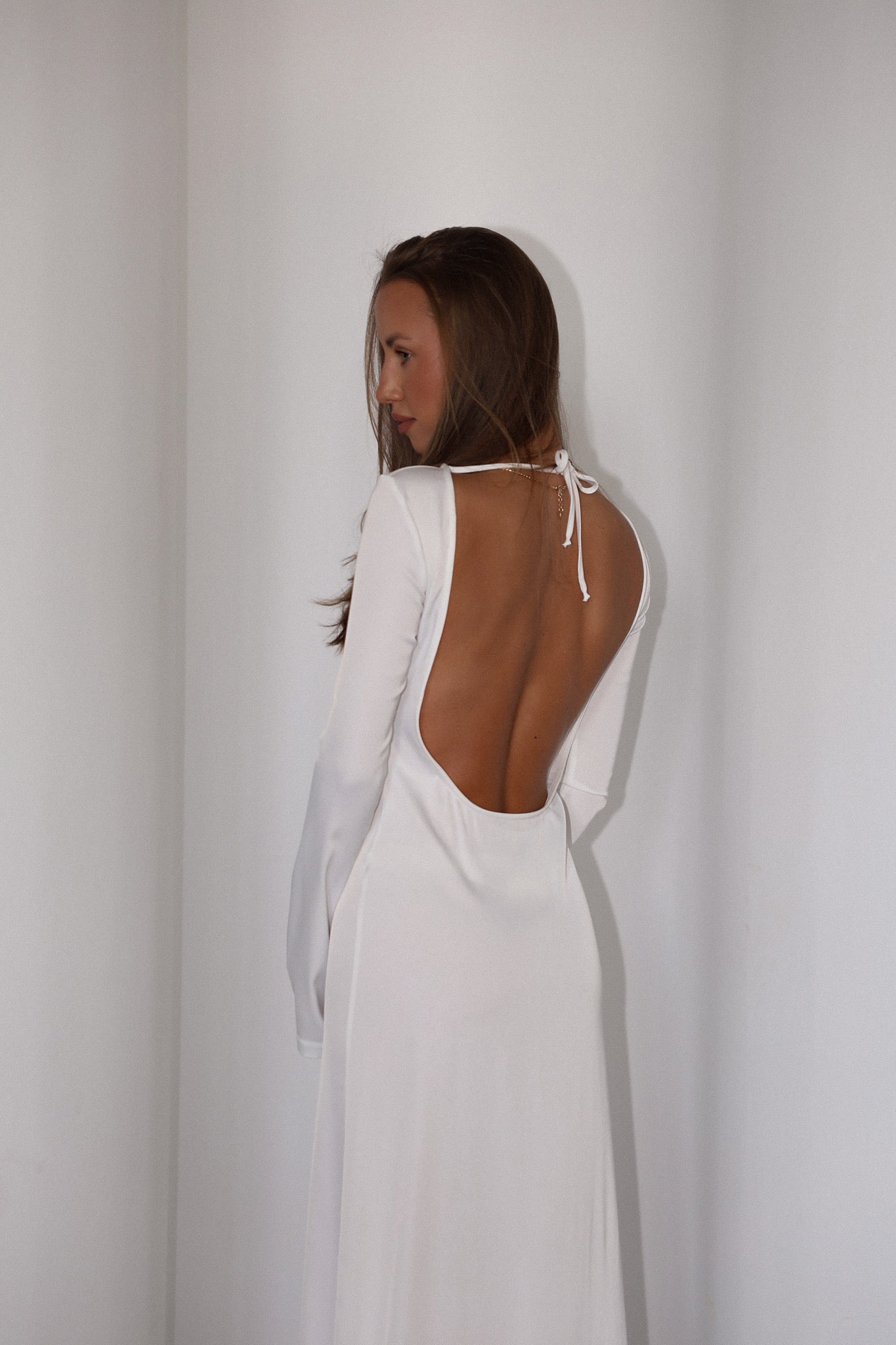 Calista dress in white