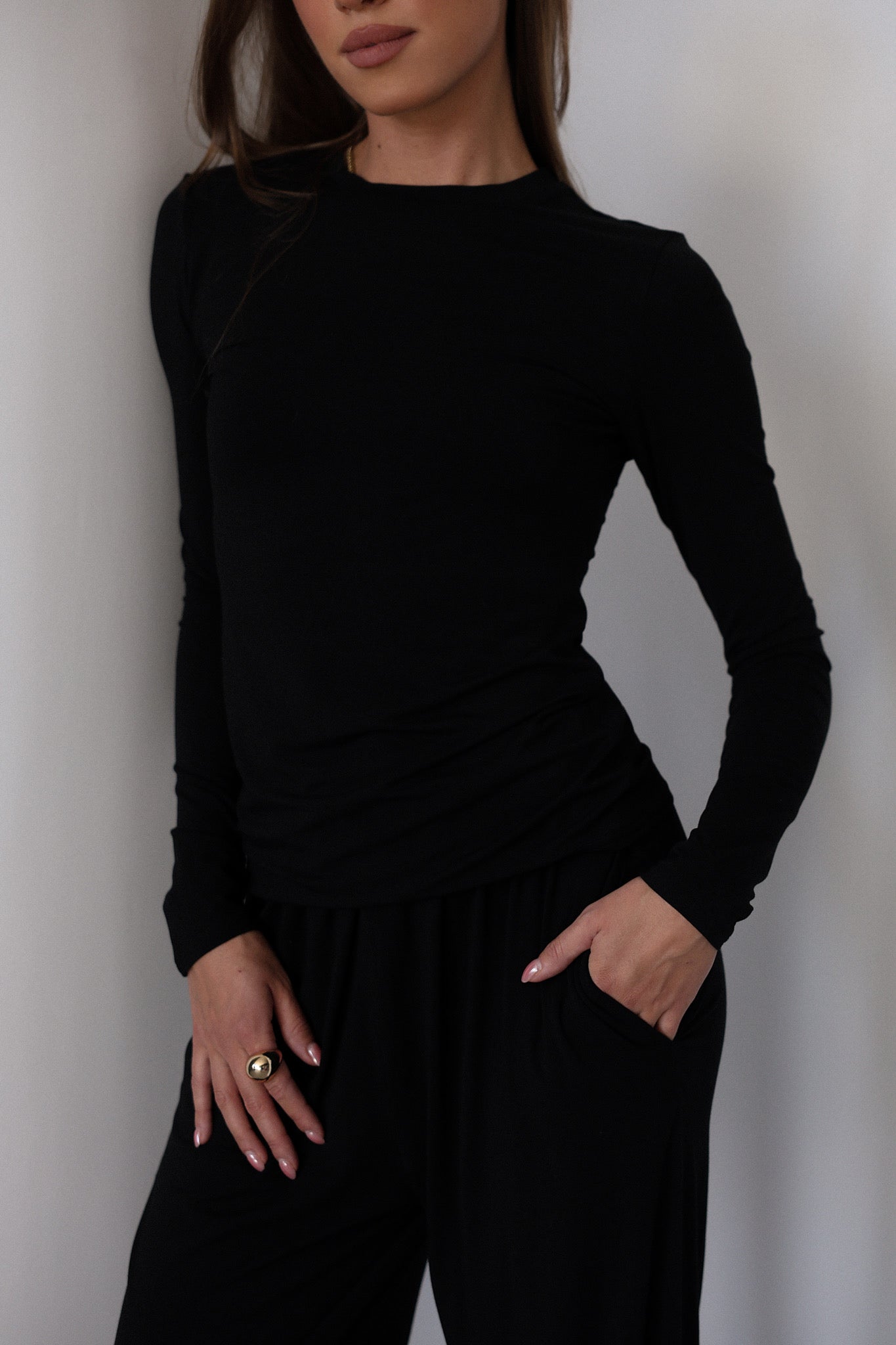 Bamboo lounge set in black