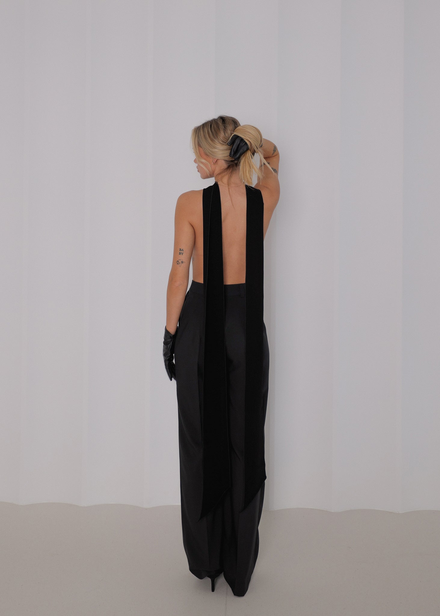 classic trousers, back full size view, full length