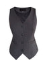 Front view of Classic Grey Vest for women, minimalist style