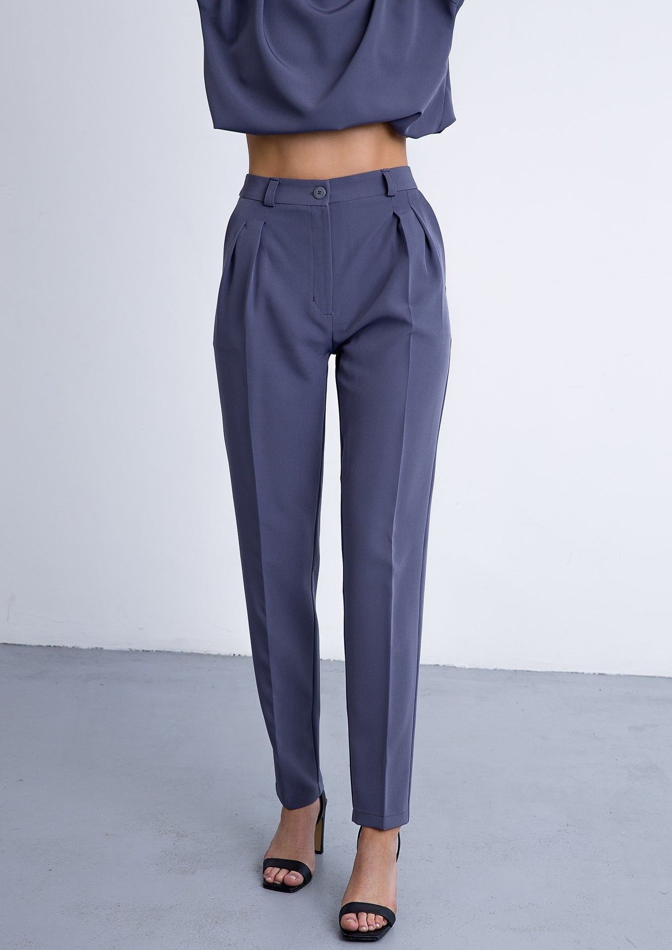 Two piece set in greyish blue