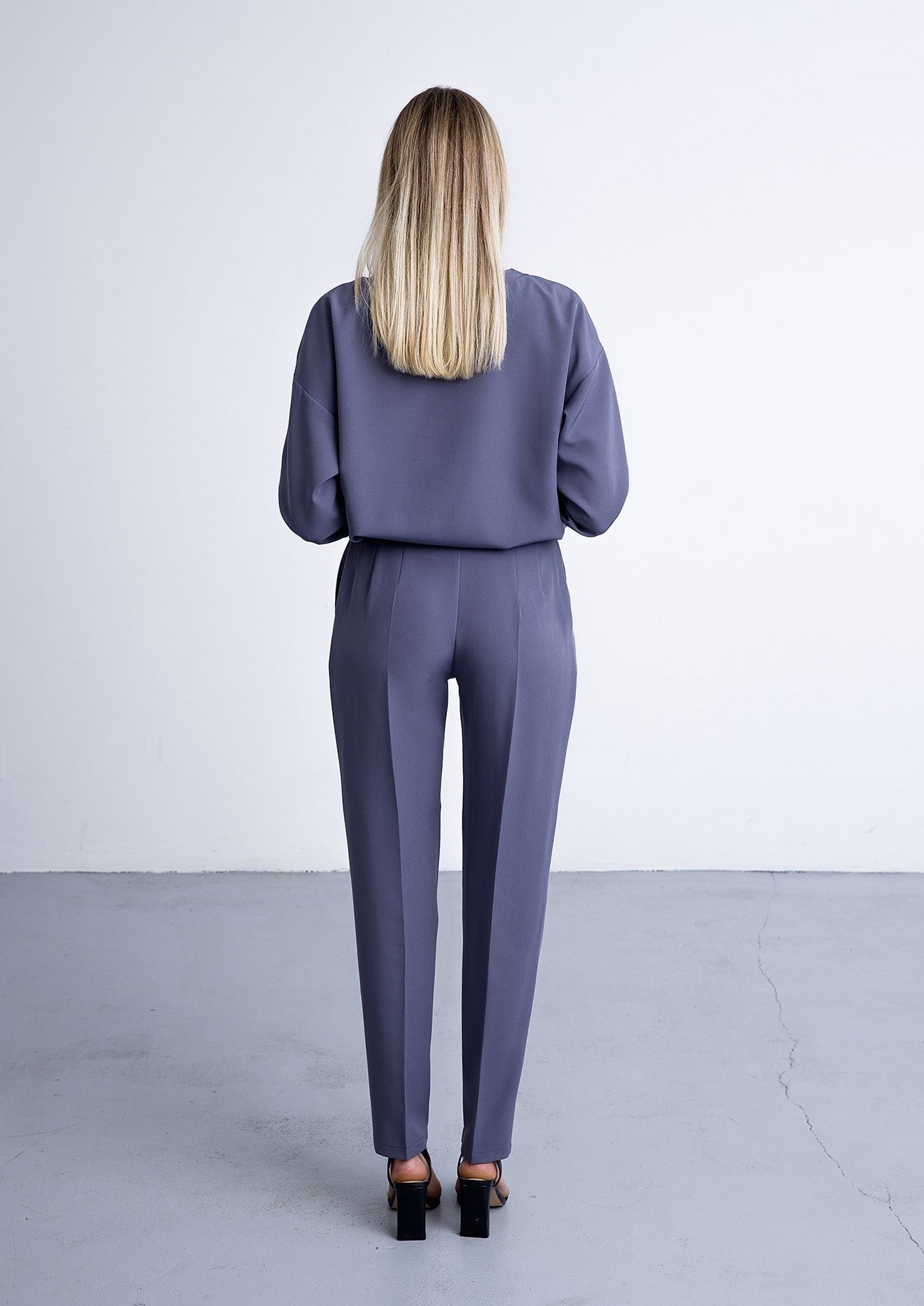 Two piece set in greyish blue