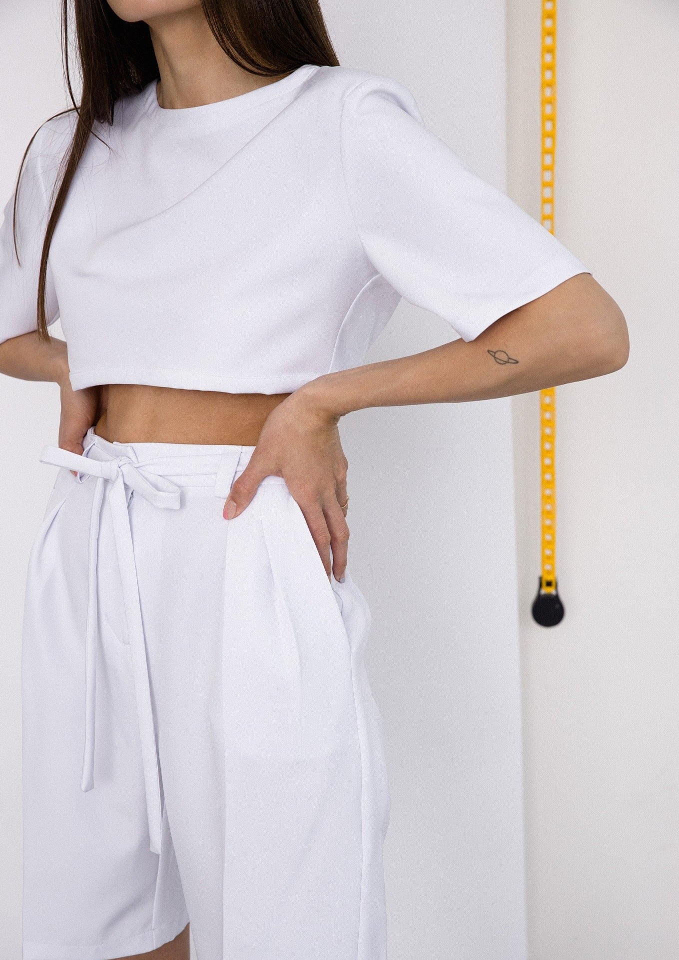 Two piece summer set in snow white