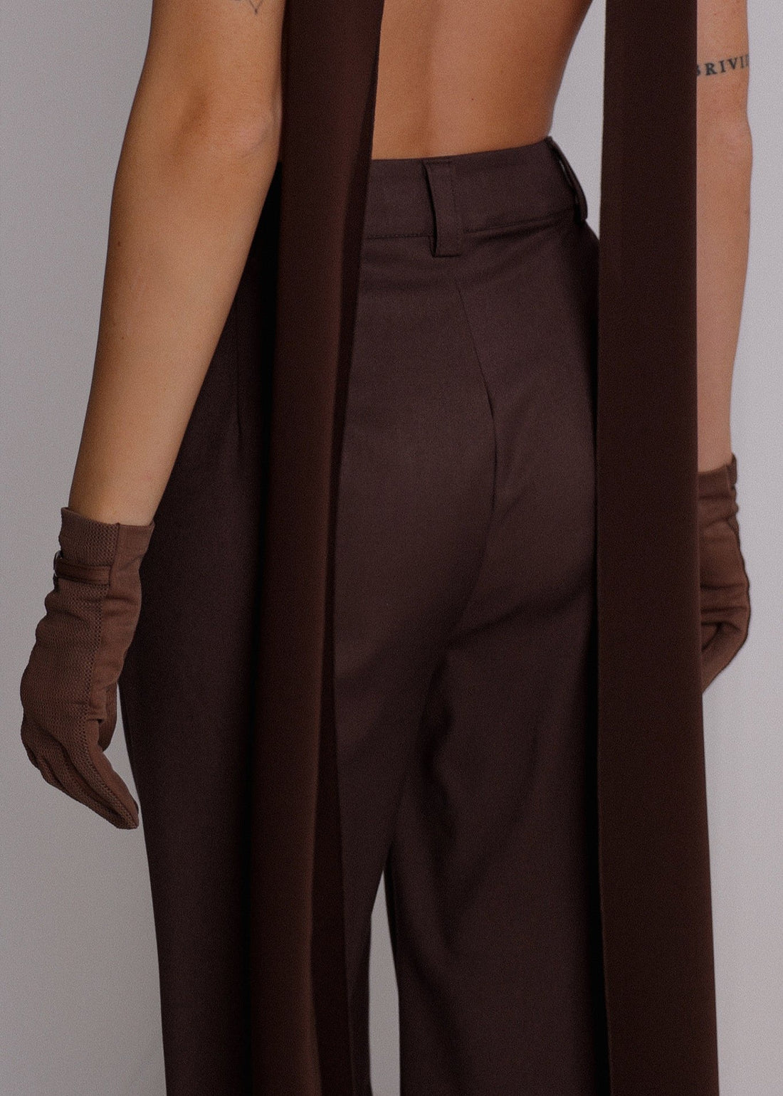 Brown wide classic trousers. Pre-order