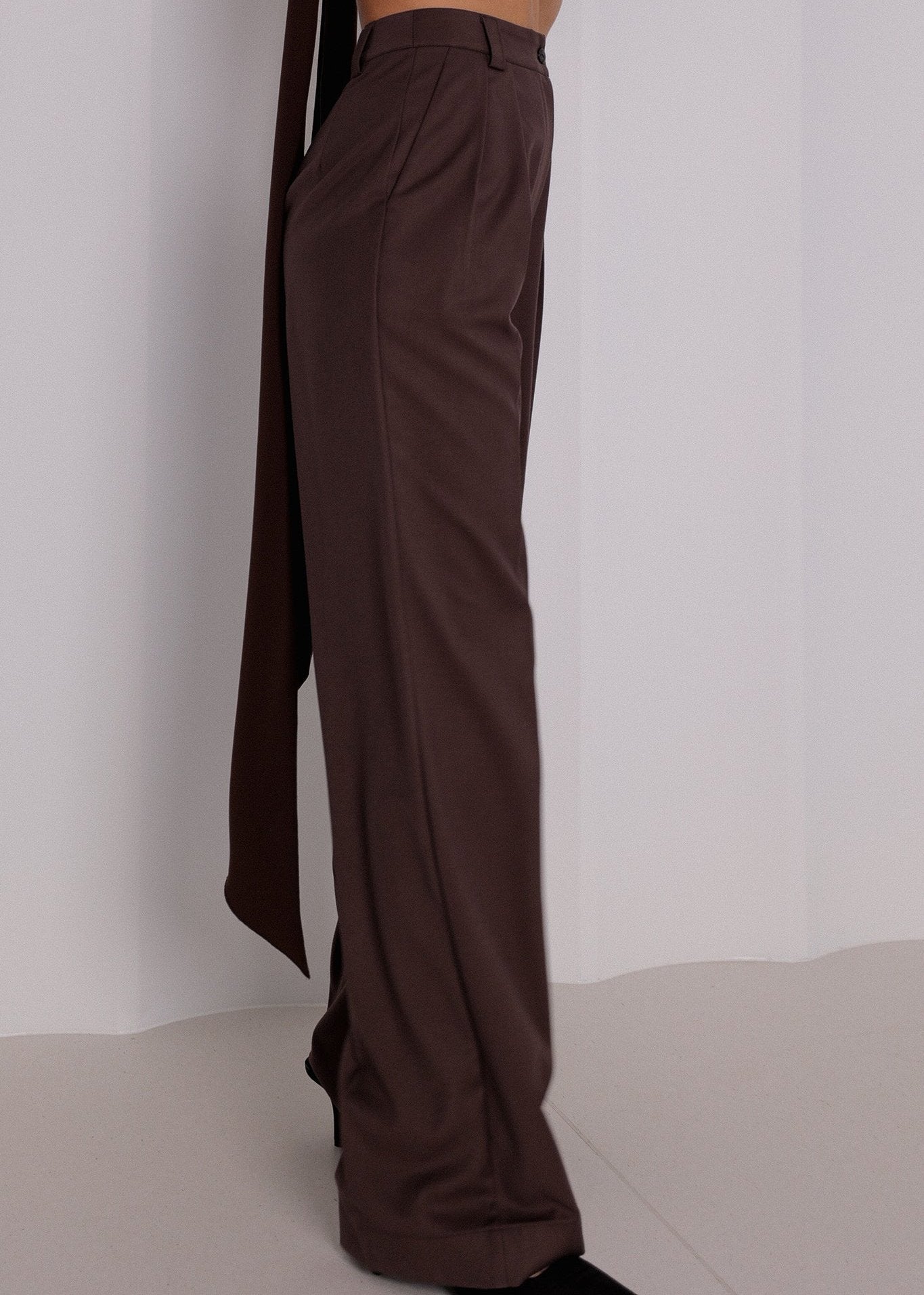 Brown wide classic trousers. Pre-order