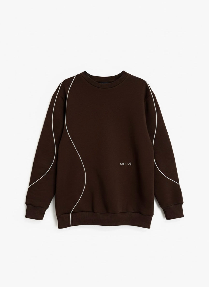 Balance wave pullover in dark roast