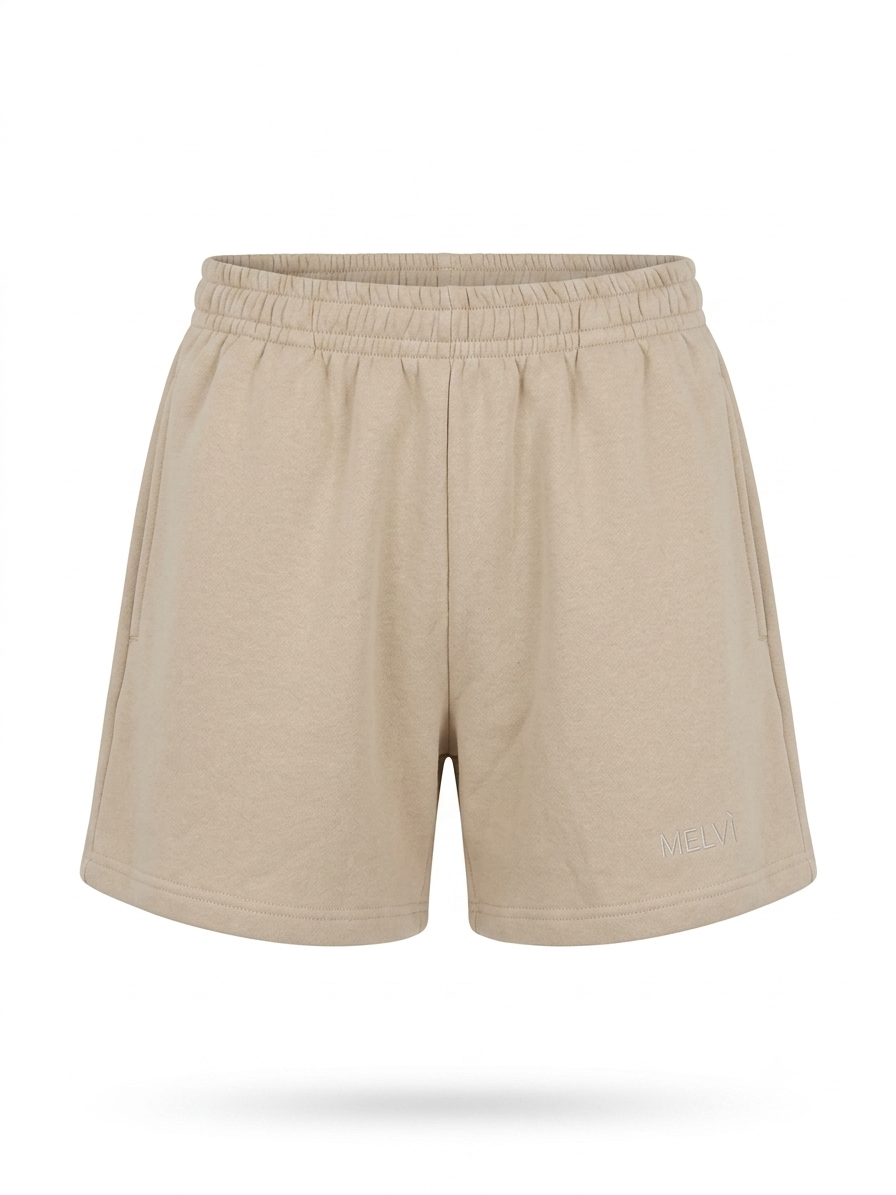 Relaxed shorts in oat