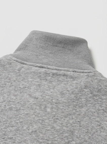Half zip in storm melange