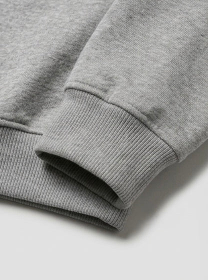 Half zip in storm melange
