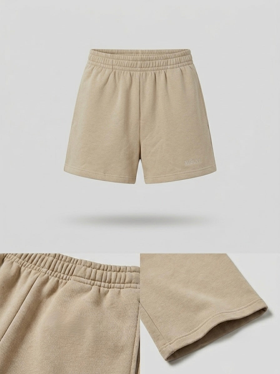 Relaxed shorts in oat