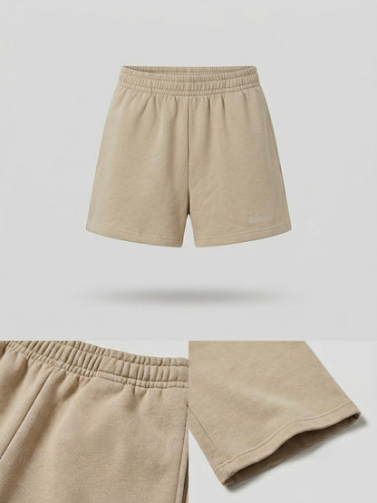 Relaxed shorts in oat