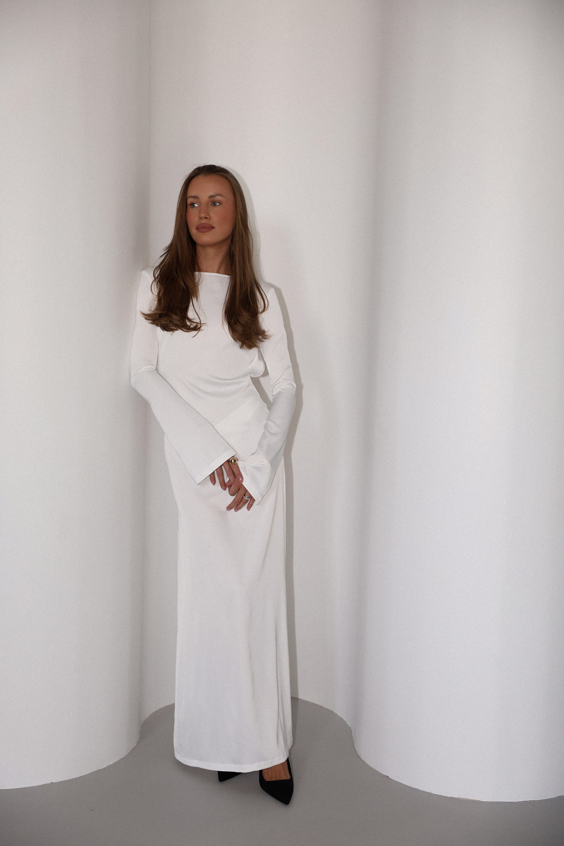 Calista dress in white