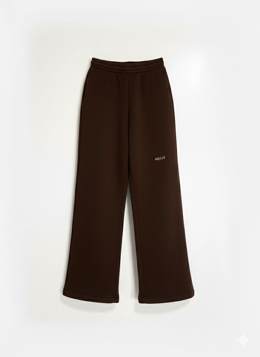 Balance wide trousers in dark roast