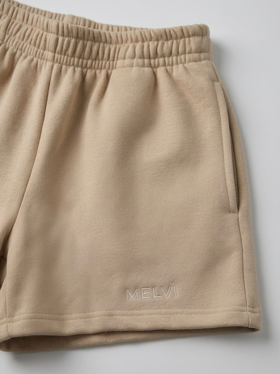 Relaxed shorts in oat
