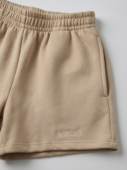 Relaxed shorts in oat