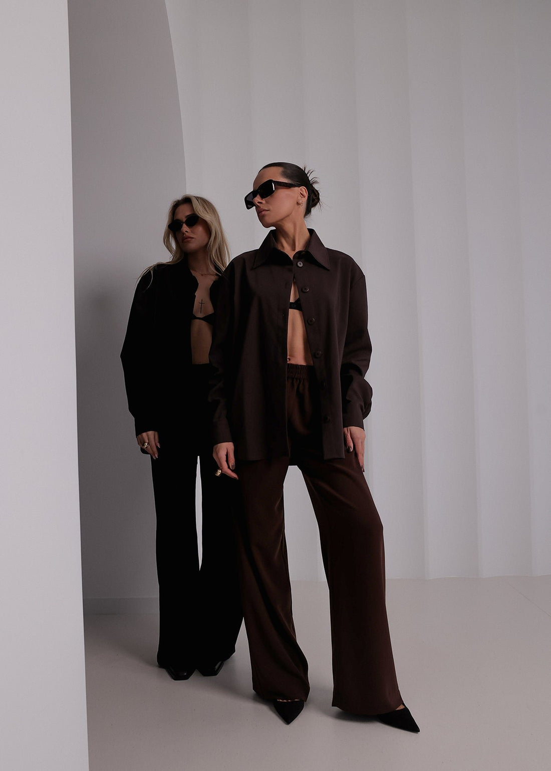 women trousers, full length, brown