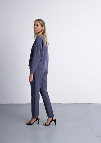 Two piece set in greyish blue