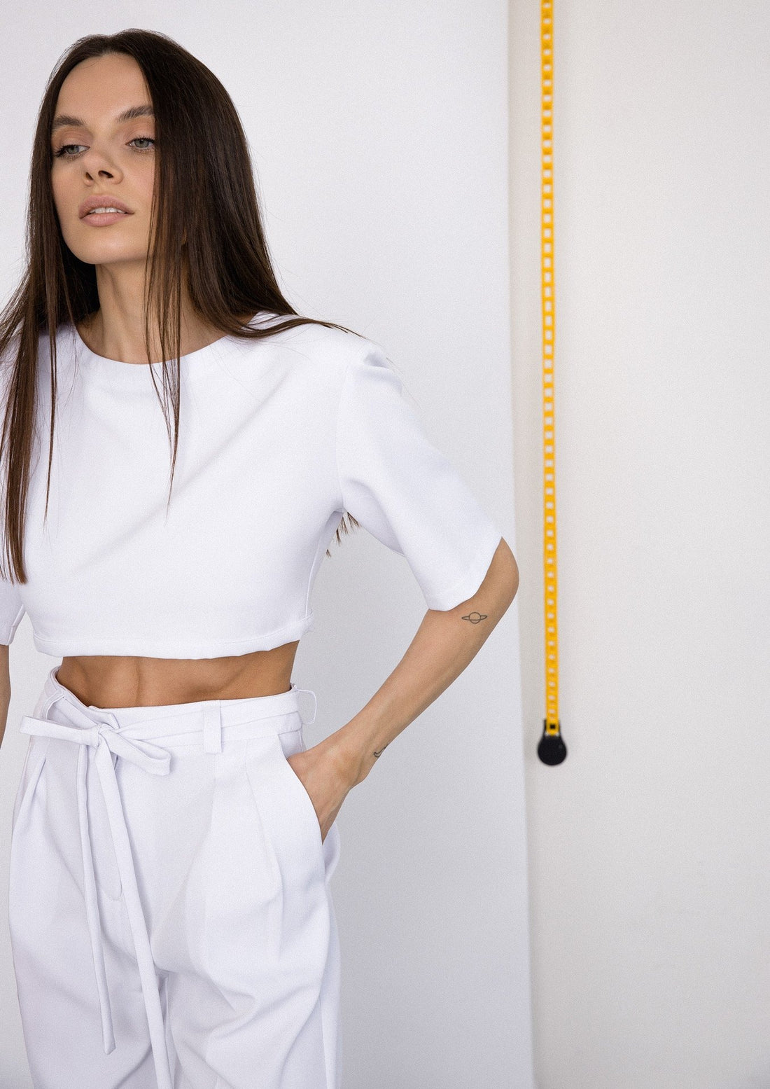 Two piece summer set in snow white