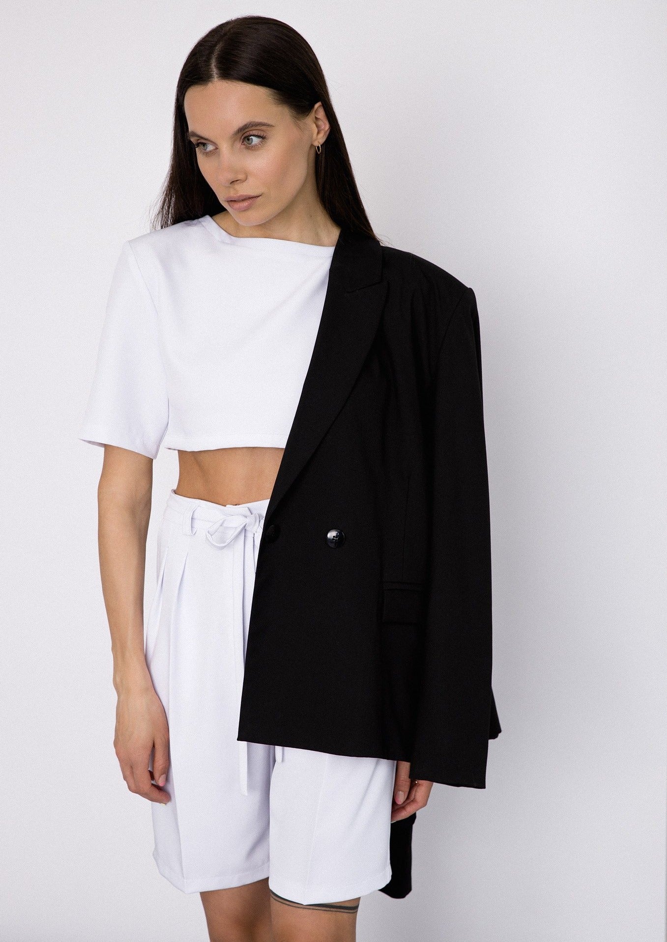 Two piece summer set in snow white